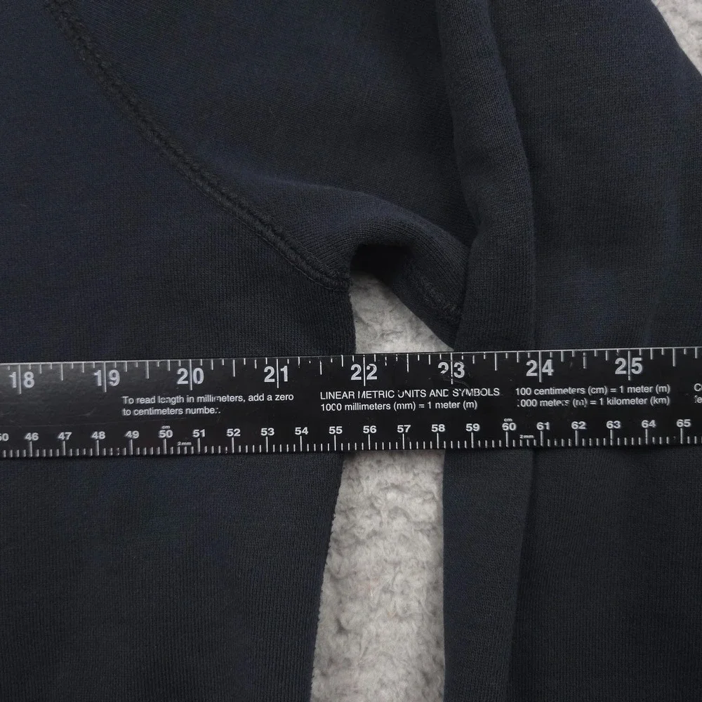 Nike Just Do It Hoodie Adult L Black White Graphic Pullover Fleece Sweatshirt